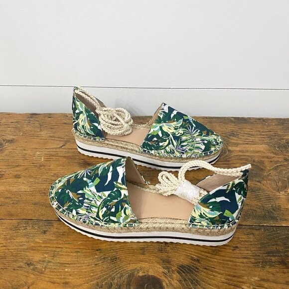 JLO (Jennifer Lopez) Larenn Tropical Jungle Espadrilles, Women’s Size 7.5 M - Picture 5 of 11